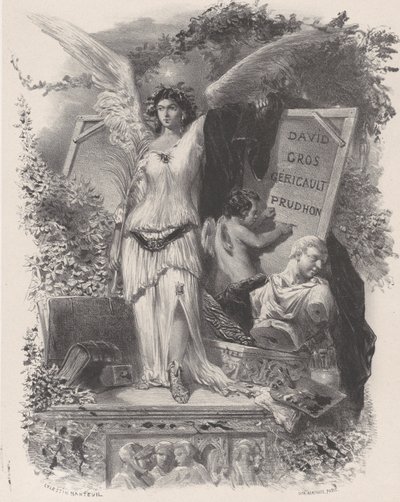 Samtida konstnärer, ca. 1847. av Célestin Nanteuil