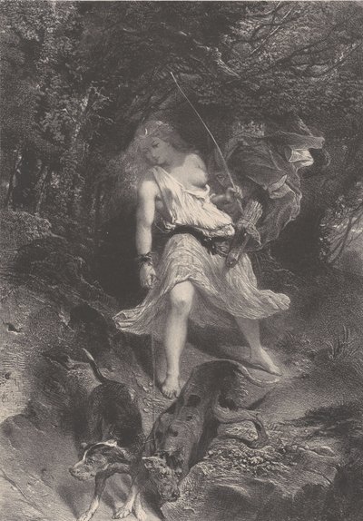 Diane, ca. 1830-70. av Célestin Nanteuil