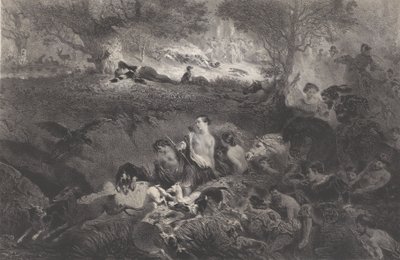 Drömmar om jakt, 1858. av Célestin Nanteuil