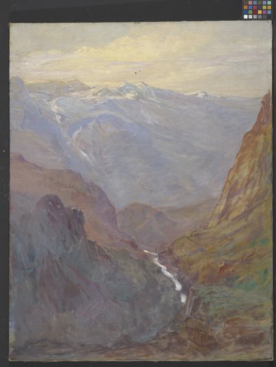 Rocky Mountain Scene (olja på duk) av Clifton Wheeler