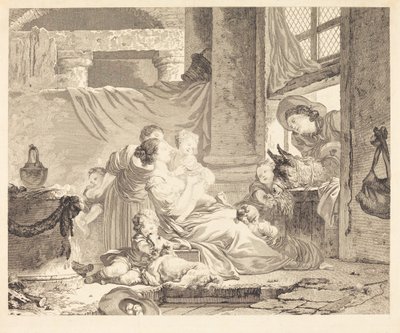 Bondens familj av Clément Pierre Marillier after Jean Honoré Fragonard