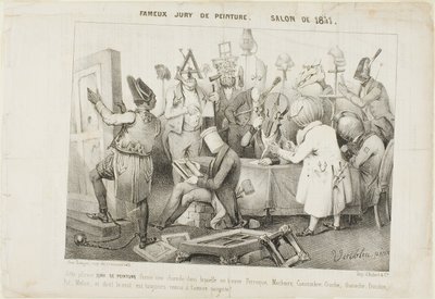 Berömd målning jury. Salongen år 1841 av Clément Pruche