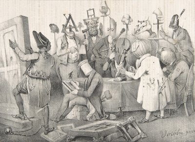 Berömd målarjury. Salong 1841, 20 mars 1841. av Clément Pruche