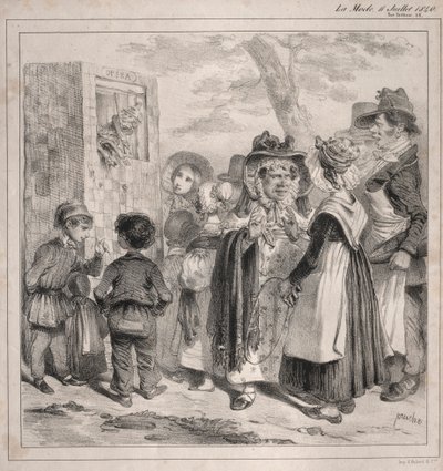 Ser du min kära! det är polisen som får dessa dockor att spela, för att avleda..., 1840. av Clémente Pruche