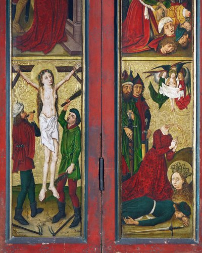 Legenden om den heliga Margareta, altare från klostret Saint Madeleine i Strasbourg av Coburg Master