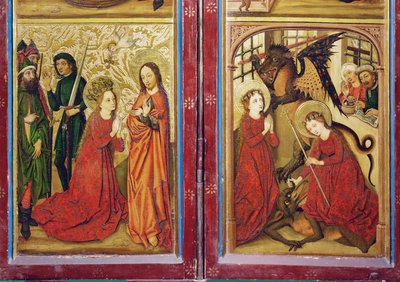 Legenden om den heliga Margareta, altare från klostret Saint Madeleine i Strasbourg av Coburg Master