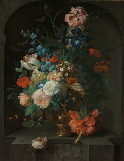Stilleben med blommor av Coenraet Roepel
