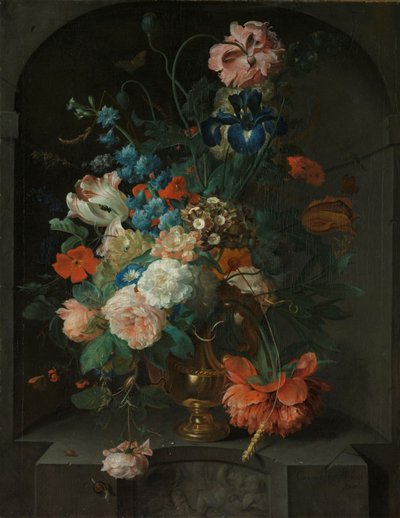 Stilleben med blommor av Coenraet Roepel