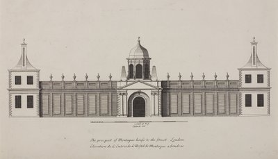 British Museum, Holborn, ca 1750 av Colen Campbell