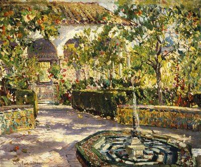 Alcazar Gardens, Sevilla av Colin Campbell Cooper