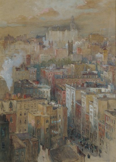 Utsikt över New York City, ca 1910 av Colin Campbell Cooper