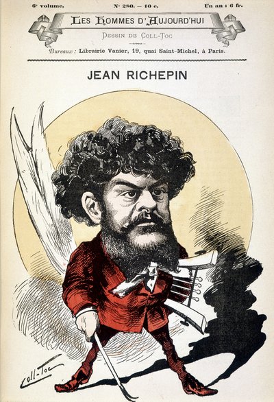 Tecknad av Jean Richepin (1849-1926), fransk författare. av Coll Toc