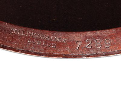 Viktorianskt infällt tillfälligt bord, detalj, ca 1880 (rosenträ och elfenben) av Collinson and Lock