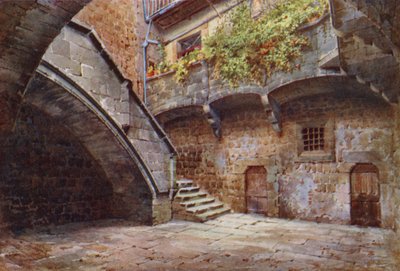 Gården till Palazzo Farnese, Viterbo av Commendator Formilli