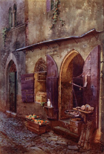 Medeltida butik i Via Mattonata, Terracina av Commendator Formilli