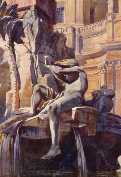 Fontänen på Piazza Navona, Rom av Commendator Formilli