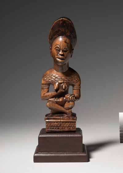 Mor-och-barn-figur, mitten till slutet av 1800-talet av Congolese School