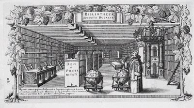 August von Brunswick-Lüneburg i sitt bibliotek, 1650 av Conrad Buno