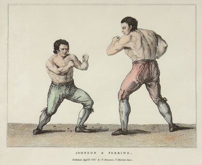 Johnson & Perrin (färgad gravyr) av Conrad Martin (after) Metz