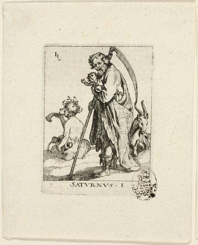 Saturnus, plansch ett från Der VII Planeten av Conrad Meyer