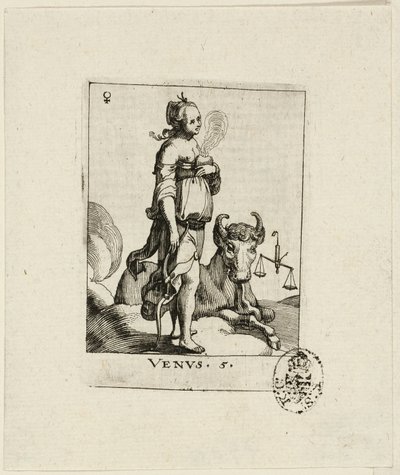 Venus, plansch fem från Der VII Planeten av Conrad Meyer