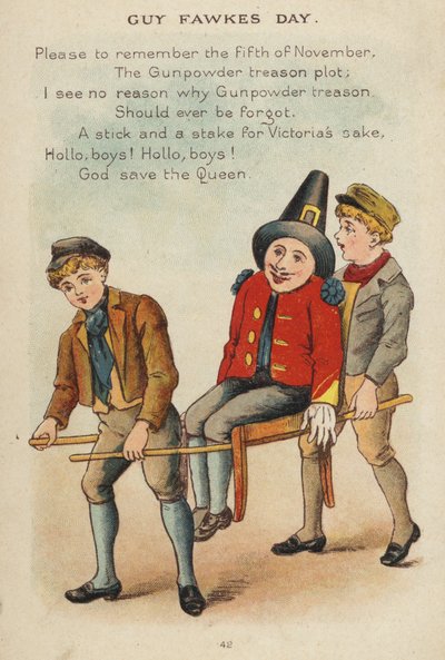 Nursery rim: Guy Fawkes Day (chromolitho) av Constance Haslewood