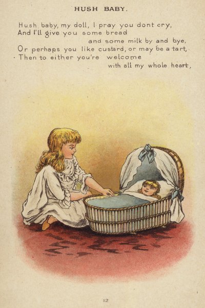 Nursery rim: Hush Baby (chromolitho) av Constance Haslewood
