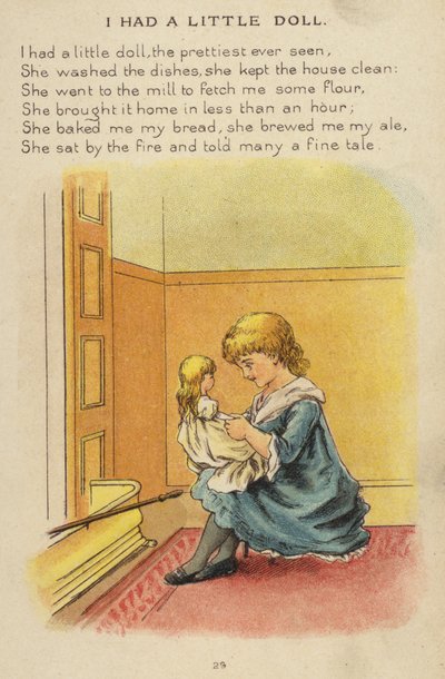 Nursery rim: I Had A Little Doll (chromolitho) av Constance Haslewood