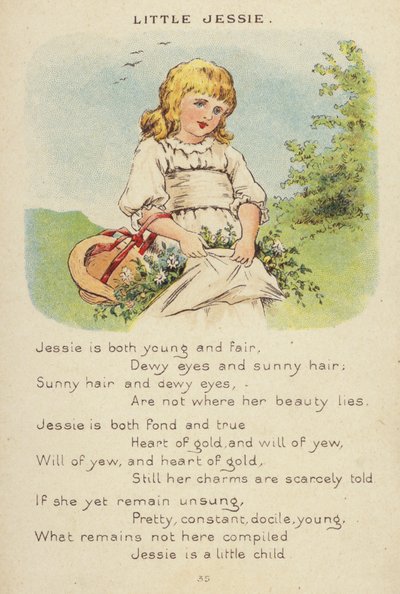 Nursery rim: Little Jessie (chromolitho) av Constance Haslewood