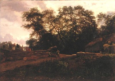 The Edge of the Forest, sent 1830-tal (olja på duk) av Constant Emile Troyon