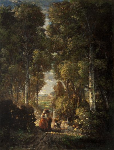 Village Road (Le Chemin du Village) c.1830-60 av Constant Emile Troyon