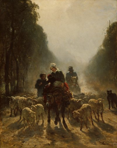 Vägen till marknaden, 185859. av Constant Troyon