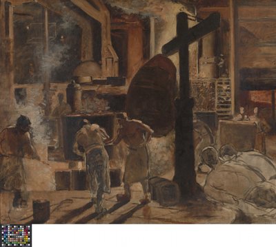 Stålverket (olja på duk) av Constantin Emile Meunier