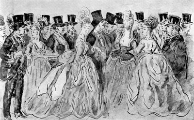 Le Promenoir, 1800-talet, 1930. av Constantin Guys