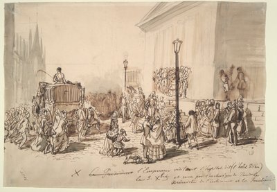 Mottagning av kejsar Napoleon III på sjukhuset av Constantin Guys