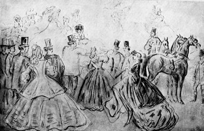 Promenade, 1800-talet, 1930. av Constantin Guys