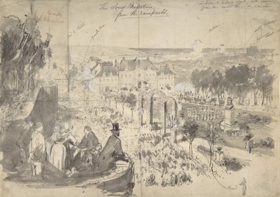 Napoleon III:s besök i Boulogne-on-the-Sea, 1800-talet. av Constantin Guys