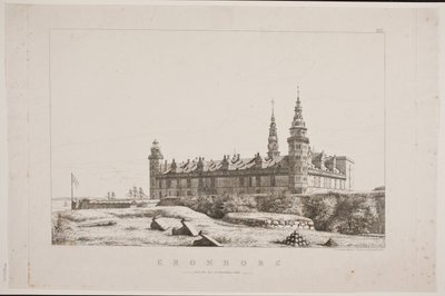 Danska: Kronborg sett från nordvästra sidan av Constantin Hansen