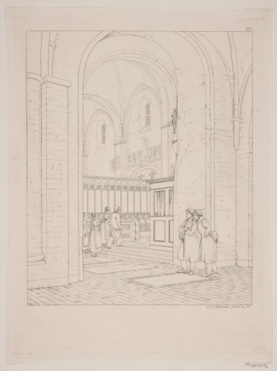 Dansk: En del av kören i Ringsted kyrka av Constantin Hansen