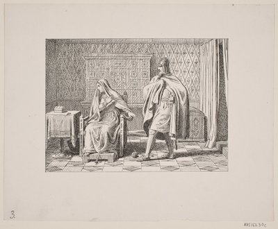 Illustration för Svend Grundtvig, "Marsk Stig: Dansk folkvisa från 1200-talet", 1861 av Constantin Hansen