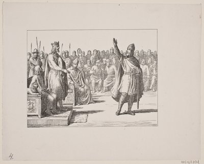 Illustration för Svend Grundtvig, "Marsk Stig: Dansk folkvisa från 1200-talet", 1861 av Constantin Hansen