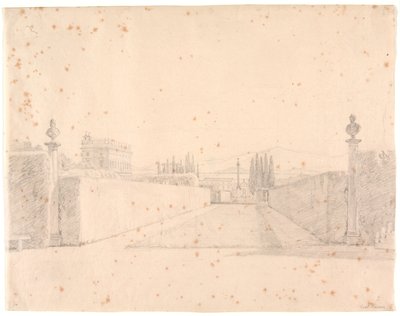 I Villa Albanis trädgårdar av Constantin Hansen