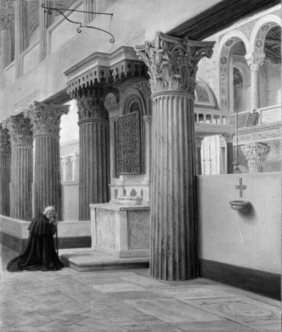 Interiör av San Lorenzo fuori le mura av Constantin Hansen