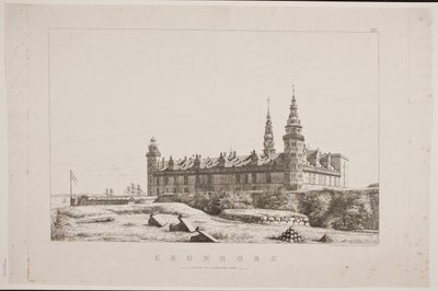 Kronborg sett från nordvästra sidan av Constantin Hansen