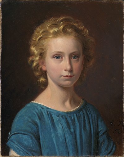Margrethe Vullum som barn (född Lehmann) av Constantin Hansen