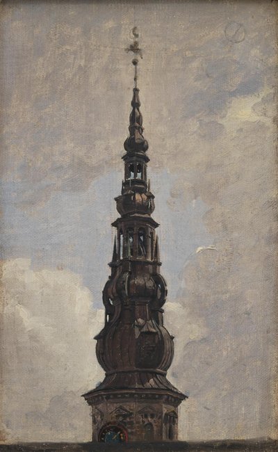 Kronborgs slotts stora spira. Studie av Constantin Hansen