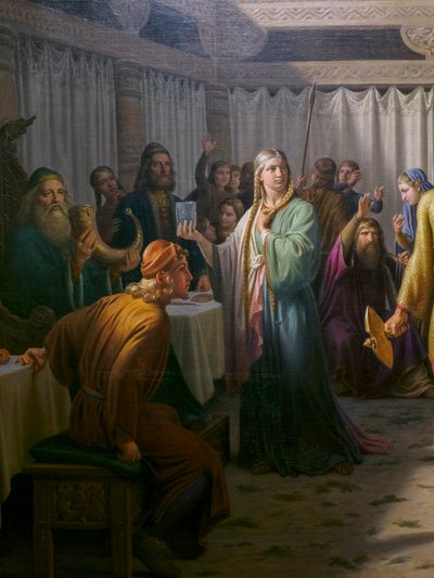 Ægirs festmåltid, detalj av Constantin Hansen