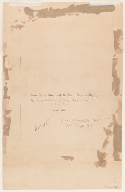 Konstnärsinskription, 1865 (baksidan av 375815) av Constantine Hertzberg