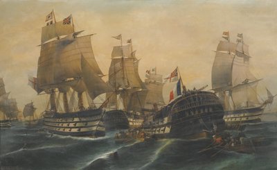 Slaget vid Trafalgar av Constantinos Volanakis