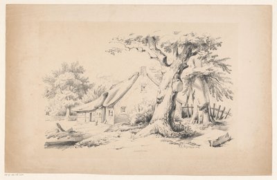 Gård och två träd The Landscape (serietitel) av Constantinus Cornelis Huysmans